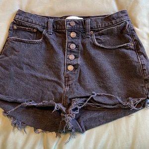 Abercrombie high-rise mom shorts